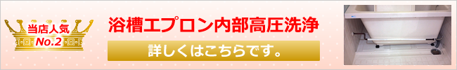 当店人気NO.2 浴槽エプロン内部高圧洗浄